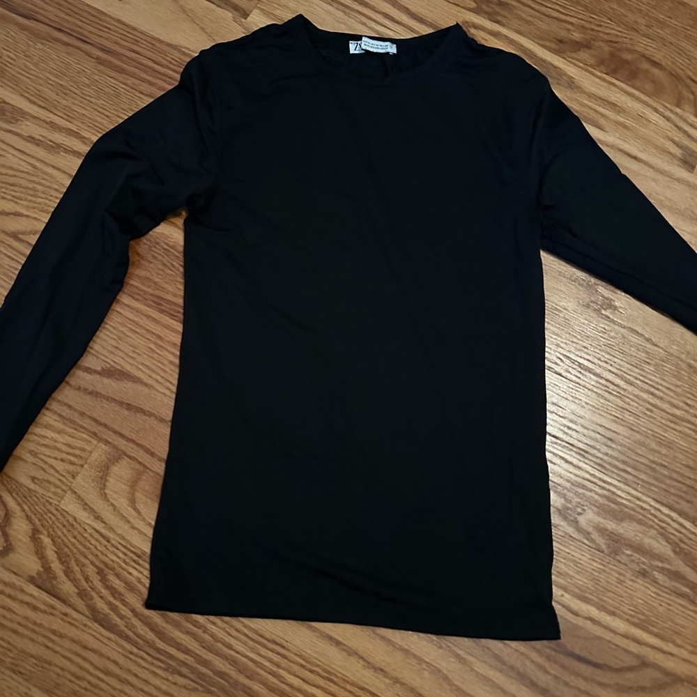 ZARA black long sleeve top
